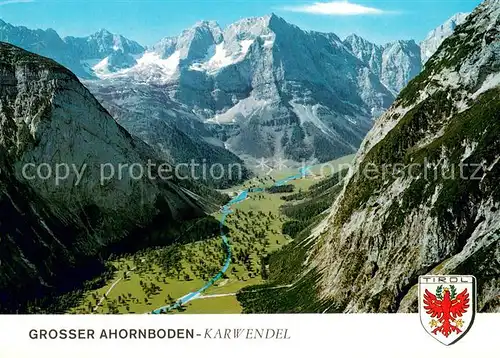 AK / Ansichtskarte Grosser_Ahornboden Fliegeraufnahme mit Eiskar und Spitzkarspitze Grosser Ahornboden