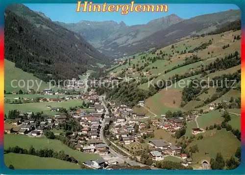 AK / Ansichtskarte Hinterglemm_Saalbach Fliegeraufnahme Hinterglemm_Saalbach