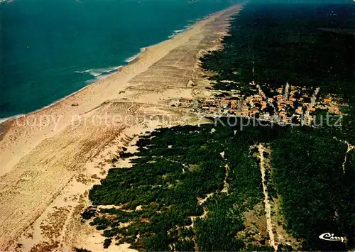 AK / Ansichtskarte Carcans Vue generale aerienne Son immense plage de sable fin Carcans