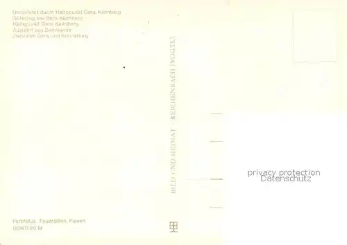 AK / Ansichtskarte Gera Dampflokomotiven auf der Strecke Gera   Glauchau Eisenbahn Gueterzug Gera