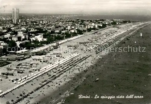 AK / Ansichtskarte Rimini La spiaggia vista dall aereo Rimini