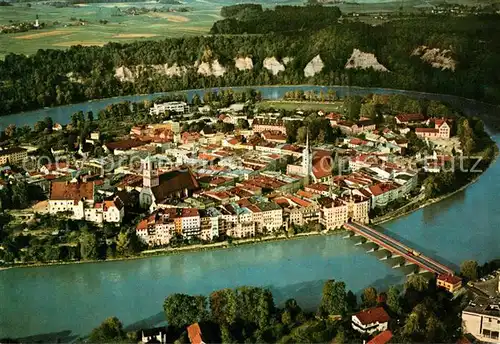 AK / Ansichtskarte Wasserburg_Inn Fliegeraufnahme Wasserburg Inn