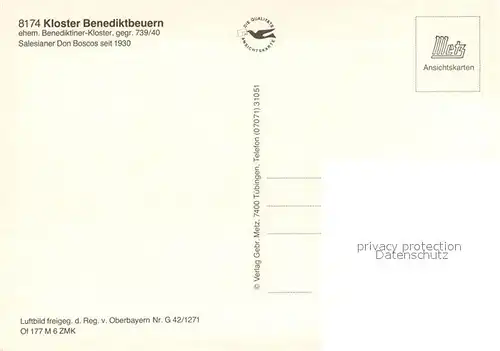AK / Ansichtskarte Benediktbeuern Kloster Benediktbeuern Fliegeraufnahme Benediktbeuern