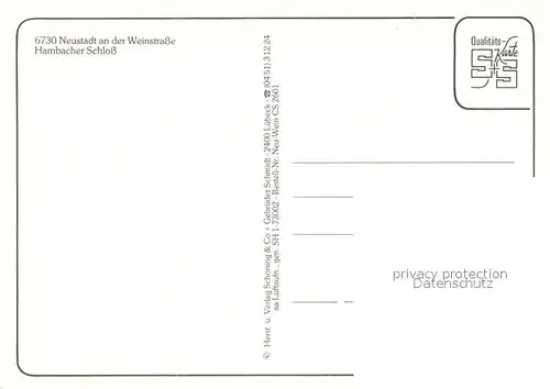 AK / Ansichtskarte Neustadt_Weinstrasse Fliegeraufnahme mit Hambacher Schloss Neustadt_Weinstrasse