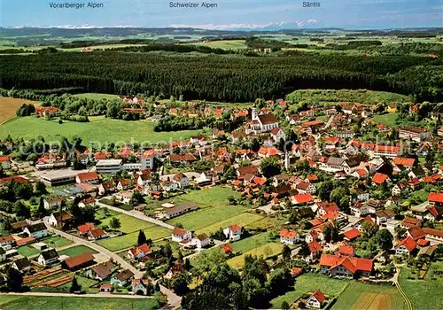 AK / Ansichtskarte Groenenbach_Bad Fliegeraufnahme mit Vorarlberger und Schweizer Alpen mit Saentis Groenenbach_Bad
