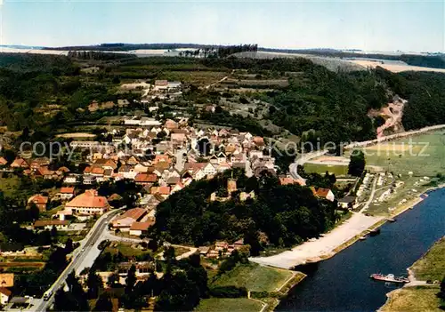 AK / Ansichtskarte Polle_Oberweser Fliegeraufnahme Polle_Oberweser