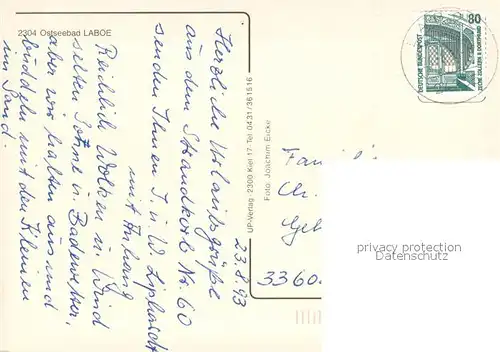 AK / Ansichtskarte Laboe Fliegeraufnahme Laboe