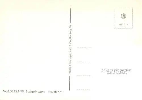 AK / Ansichtskarte Nordstrand Fliegeraufnahme Nordstrand