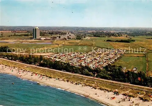 AK / Ansichtskarte Kalifornien_Ostseebad Campingplatz California mit Ferienzentrum Holm Fliegeraufnahme Kalifornien_Ostseebad