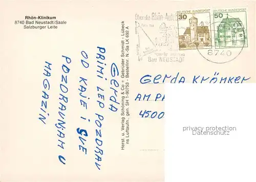 AK / Ansichtskarte Bad_Neustadt Rhoen Klinikum Fliegeraufnahme Bad_Neustadt