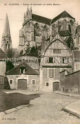 AK / Ansichtskarte Auxerre Eglise St Germain et vieille Maison Auxerre