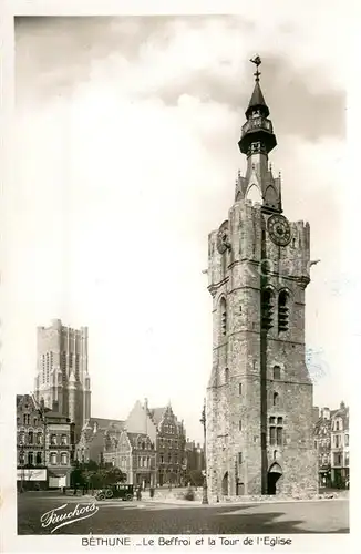 AK / Ansichtskarte Bethune Le Beffroi et la Tour de l Eglise Bethune