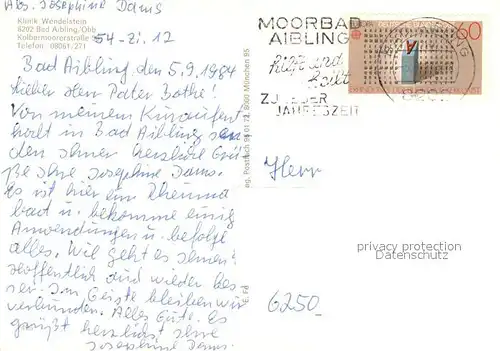 AK / Ansichtskarte Bad_Aibling Klinik Wendelstein Bad_Aibling