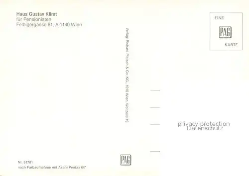 AK / Ansichtskarte Wien Haus Gustav Klimt fuer Pensionisten Wien