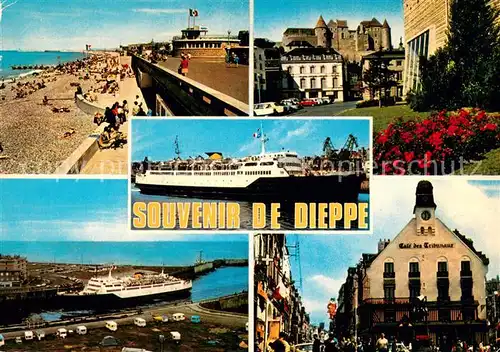 AK / Ansichtskarte Dieppe_Seine Maritime La plage Entree du port Chateau Puits sale le Villandry Dieppe Seine Maritime