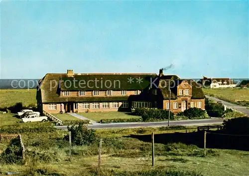 AK / Ansichtskarte Rantum_Sylt Gasthaus Pension Boysen Reetdachhaus Nordseeinsel Rantum Sylt