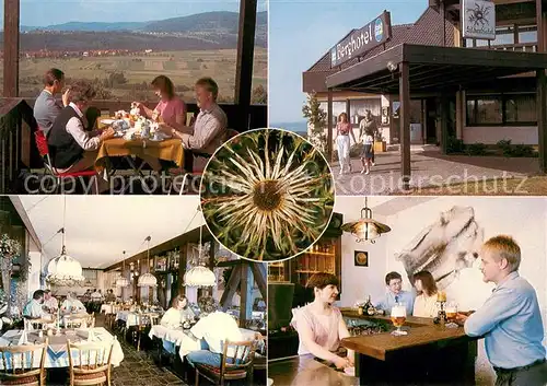 AK / Ansichtskarte Sandberg_Unterfranken Berghotel Silberdistel Restaurant Terrasse Sandberg Unterfranken
