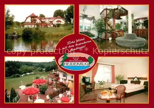 AK / Ansichtskarte Gruenplan Hotel Restaurant Heidekrug am See Gruenplan