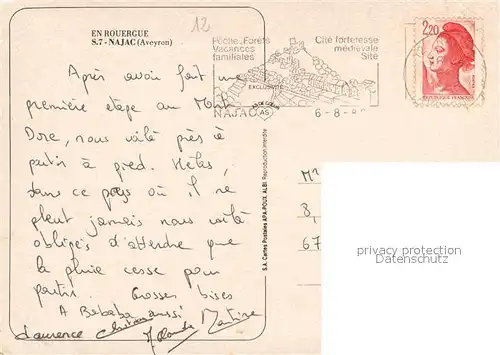 AK / Ansichtskarte Najac Chateau vue d ensemble Najac