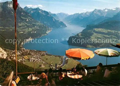 AK / Ansichtskarte Brunnen_Vierwaldstaettersee_SZ Restaurant Urmiberg Fernsicht Alpenpanorama Brunnen_Vierwaldstaettersee