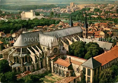 AK / Ansichtskarte Reims_Champagne_Ardenne Abside et cote septentrional de la Basilique Saint Remi vue aerienne Reims_Champagne_Ardenne
