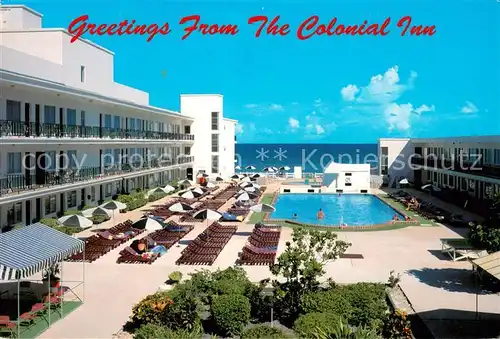AK / Ansichtskarte Miami_Beach Motel Colonial Inn Swimming Pool Atlantic Ocean 