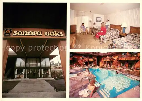 AK / Ansichtskarte Sonora_California Motor Hotel Sonora Oaks Room Swimming Pool 