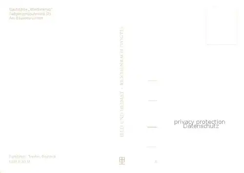 AK / Ansichtskarte Rostock Lichtenhagen Gaststaette Weidenkrug Fussgaengerboulevard Bauernbrunnen Rostock Lichtenhagen