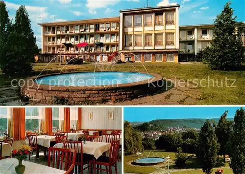 AK / Ansichtskarte Homberg_Ohm Klinik Am hohen Berg Speisesaal Park Panorama Homberg Ohm