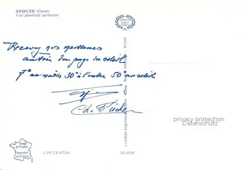 AK / Ansichtskarte Anduze Vue aerienne Anduze