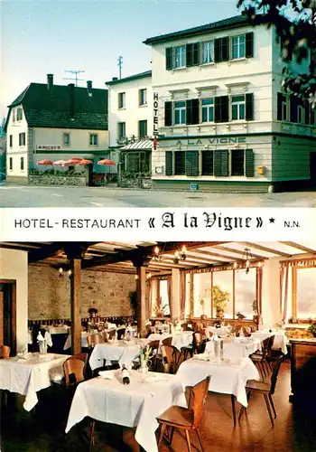 AK / Ansichtskarte Buhl_Guebwiller Hotel Restaurant A la Vigne Buhl_Guebwiller