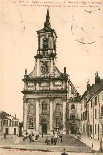 AK / Ansichtskarte Nancy_Lothringen Eglise de Bonsecours elevee par Here et par ordre de Stanislas Nancy Lothringen