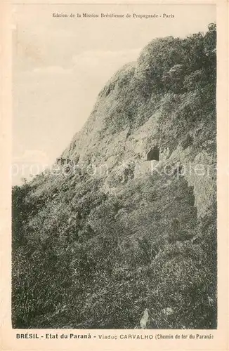 AK / Ansichtskarte Bresil Viaduc Carvalho Chemin de fer du Parana 