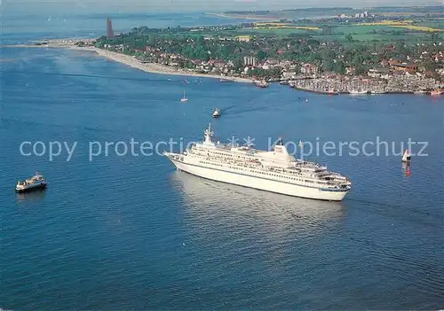 AK / Ansichtskarte Laboe Fliegeraufnahme Dampfer Laboe