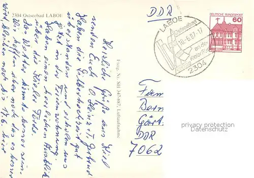 AK / Ansichtskarte Laboe Fliegeraufnahme Dampfer Laboe