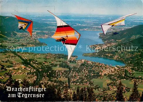 AK / Ansichtskarte Tegernsee Fliegeraufnahme Drachenflieger Tegernsee