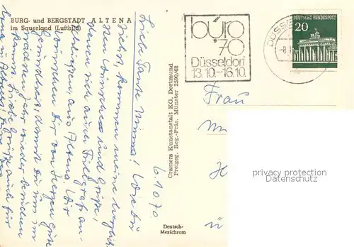 AK / Ansichtskarte Altena_Lenne Fliegeraufnahme Burg  und Bergstadt Altena_Lenne