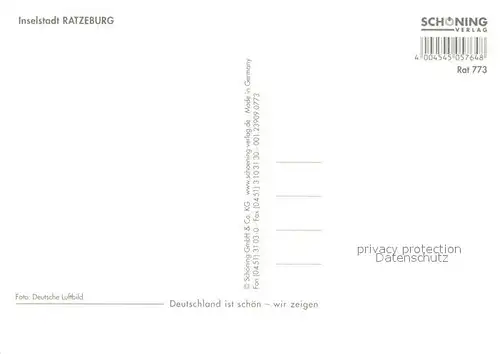 AK / Ansichtskarte Ratzeburg Fliegeraufnahme Ratzeburg
