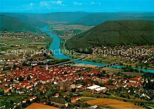 AK / Ansichtskarte Lohr_Main Fliegeraufnahme Tor zum Spessart Lohr_Main