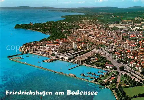 AK / Ansichtskarte Friedrichshafen_Bodensee Fliegeraufnahme Friedrichshafen Bodensee