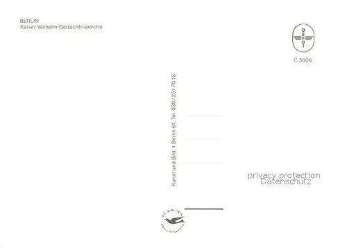 AK / Ansichtskarte Berlin Kaiser Wilhelm Ged?chtniskirche Berlin
