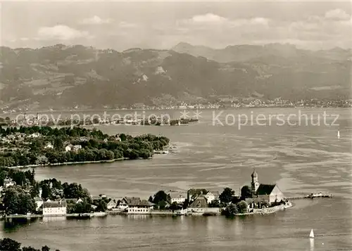 AK / Ansichtskarte Lindau_Bodensee Fliegeraufnahme Wasserburg  Lindau Bodensee