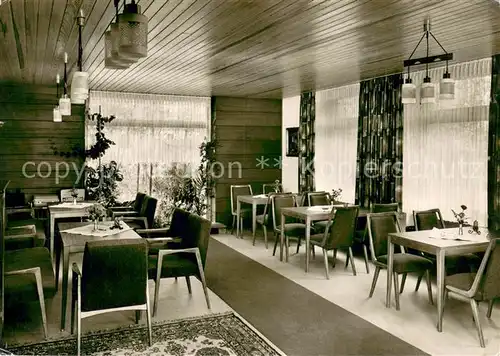 AK / Ansichtskarte Schmallenberg Cafe Pension Dommes Gastraum Schmallenberg