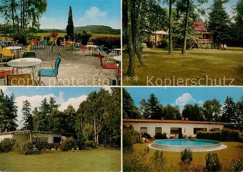 AK / Ansichtskarte Nonnenbach Waldcafe Pension Maus Terrasse Garten Swimming Pool Nonnenbach
