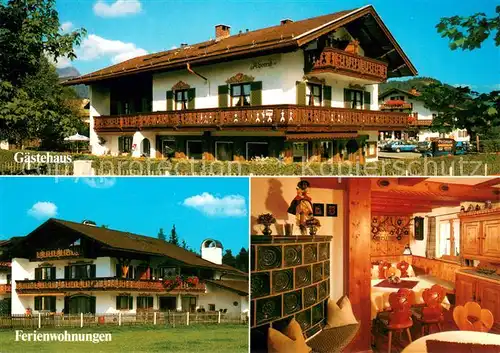 AK / Ansichtskarte Kruen Gaestehaus Ferienwohnungen Alpenruh Gaststube Huber Karte Nr. 10.150 Kruen