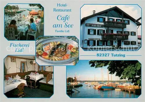 AK / Ansichtskarte Tutzing Hotel Restaurant Cafe am See Terrasse Seglerhafen Starnberger See Tutzing