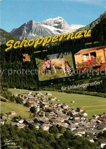 AK / Ansichtskarte Schoppernau_Vorarlberg Fliegeraufnahme mit Mohnenfluh Schoppernau Vorarlberg