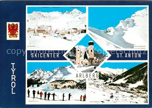 AK / Ansichtskarte St_Anton_Arlberg mit St Christoph Kapall Valluga  St_Anton_Arlberg