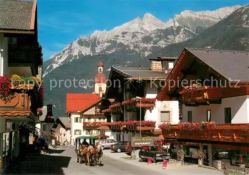 AK / Ansichtskarte Neustift_Stubaital_Tirol Ortsmotiv mit Blick zur Serles Neustift_Stubaital_Tirol