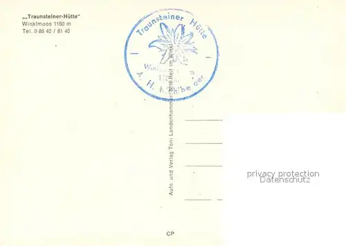 AK / Ansichtskarte Winklmoos_Winkelmoos Traunsteiner Huette Winklmoos Winkelmoos